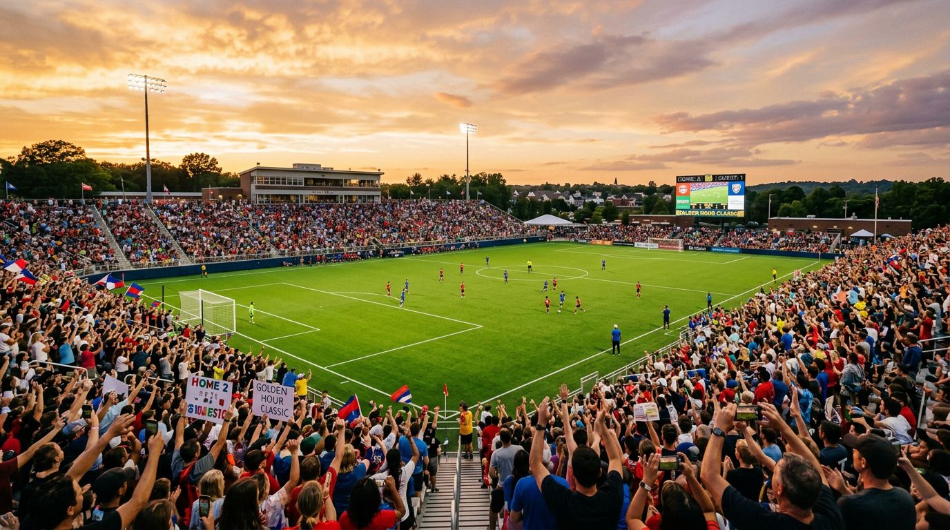 Local sports stadium crowd
